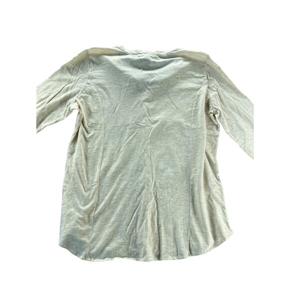 Style & Co Ivory Tan Embroidered Button Down Long Sleeve Top Women's Size XL - Picture 2 of 6